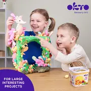 Air Clay pentru modelaj, 200g, Okto - Galben KRTOK20010