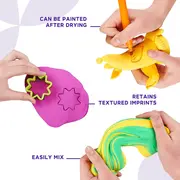 Air Clay pentru modelaj, 200g, Okto - Galben KRTOK20010