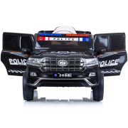 Masinuta electrica chipolino suv police patrol cu scaun din piele black hubeljppl0232b