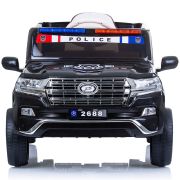 Masinuta electrica chipolino suv police patrol cu scaun din piele black hubeljppl0232b