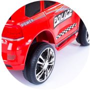Masinuta electrica chipolino suv police patrol cu scaun din piele red hubeljppl0233r