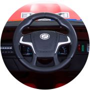Masinuta electrica chipolino suv police patrol cu scaun din piele red hubeljppl0233r