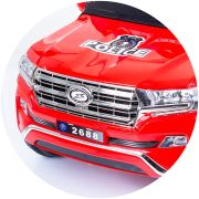 Masinuta electrica chipolino suv police patrol cu scaun din piele red hubeljppl0233r