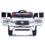 Masinuta electrica chipolino suv police patrol cu scaun din piele white hubeljppl0231w