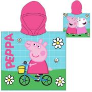 Poncho cu gluga Peppa Pig Bike Ride 55x110 cm EPLUSM EPMPP52461236 BBJEPMPP52461236_Initiala