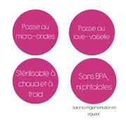 Recipient 3 compartimente lapte praf/ mancarica- Turcoaz DNBTHE174815