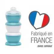 Recipient 3 compartimente lapte praf/ mancarica- Turcoaz DNBTHE174815