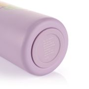 Sticla de baut cu pai din silicon pentru copii, din otel inoxidabil, 350ml, violet, Reer 90104