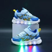 Adidasi cu luminite pentru baietei - Blue dino ADKL-1-3-c