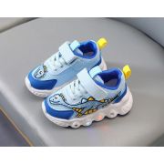 Adidasi cu luminite pentru baietei - Blue dino ADKL-1-3-c