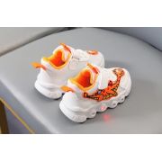 Adidasi cu luminite pentru baietei - Orange dino ADKL-1-1-c