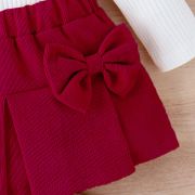 Costumas cu bluzita si fustita visinie din reiat MBNew217