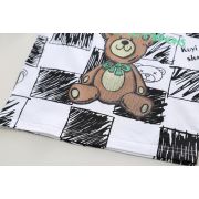 Costumas cu tricou alb si blugi pentru baietei - Bear MBXBR27-R1