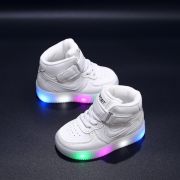 Adidasi albi inalti cu luminite - Bella MDC-33-2-c