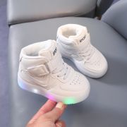 Adidasi albi inalti cu luminite - Bella MDC-33-2-c