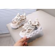 Adidasi crem cu alb cu luminite ADG-58-2-c