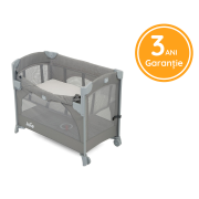 Joie - patut pliant pentru cosleeping kubbie foggy gray bbbp1807eafgy000