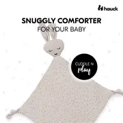 Paturica somn si joaca din Bumbac Organic, 25x25 cm, Hauck, Rabbit Beige Dots EKDhk71125