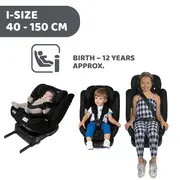 Scaun auto rotativ Chicco Unico EVO i-Size, Black (Negru), de la nastere pana la 12 ani (40-150 cm) CHC87030-8_BLACK