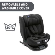 Scaun auto rotativ Chicco Unico EVO i-Size, Black (Negru), de la nastere pana la 12 ani (40-150 cm) CHC87030-8_BLACK