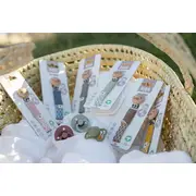 Bibs - lantisor clip pentru suzeta, baby blue/ivory bbb9401112