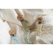 Bibs - lantisor clip pentru suzeta, blush/ivory  bbb9401107
