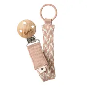 Bibs - lantisor clip pentru suzeta, blush/ivory  bbb9401107