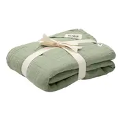 Bibs - muselina swaddle 120x120 cm, sage bbb9402250