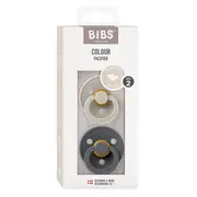 Bibs - set 2 suzete colour latex, tetina anatomica, 6 luni + bbbsetcolourlatexanatomic2