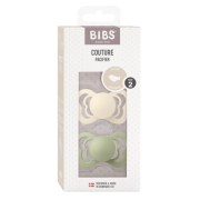 Bibs - set 2 suzete couture silicon, tetina anatomica, 6 luni + bbbsetcouturelatexanatomic1