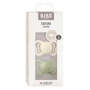 Bibs - set 2 suzete couture silicon, tetina anatomica, 6 luni + bbbsetcouturelatexanatomic1