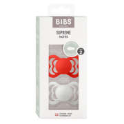 Bibs - set 2 suzete supreme latex, tetina simetrica, 6 luni +-candy apple/haze bbb270373