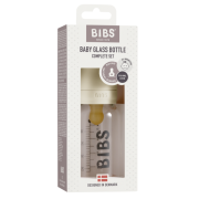 Bibs - set complet biberon din sticla anticolici, 110 ml, ivory bbb5013216