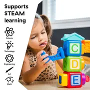 Baby einstein - blocuri magnetice de activitati, "bridge & learn" din 15 piese bbb12818