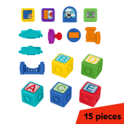 Baby einstein - blocuri magnetice de activitati, "bridge & learn" din 15 piese bbb12818