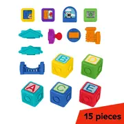 Baby einstein - blocuri magnetice de activitati, "bridge & learn" din 15 piese bbb12818