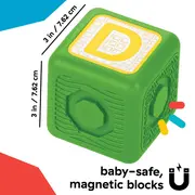 Baby einstein - blocuri magnetice de activitati, "bridge & learn" din 15 piese bbb12818