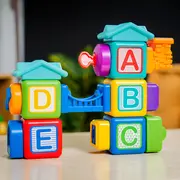 Baby einstein - blocuri magnetice de activitati, "bridge & learn" din 15 piese bbb12818