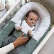 Doomoo - baby nest din bumbac organic cocoon tetra jersey green bbbco13