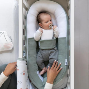 Doomoo - baby nest din bumbac organic cocoon tetra jersey green bbbco13