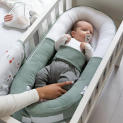 Doomoo - baby nest din bumbac organic cocoon tetra jersey green bbbco13