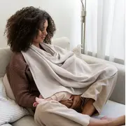 Doomoo - esarfa pentru alaptat multifunctionala din bumbac organic mom&rsquo;n play almond bbb37001027
