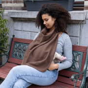 Doomoo - esarfa pentru alaptat multifunctionala din bumbac organic mom’n play chocolate bbb37001028