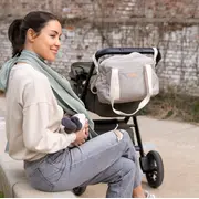 Doomoo - esarfa pentru alaptat multifunctionala din bumbac organic mom&rsquo;n play green bbb37001024