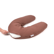 Doomoo - perna mare 3 in 1 comfy big tetra brick din bumbac organic: perna gravide, suport pentru hranire, suport pentru bebe bbb35001025