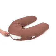 Doomoo - perna mare 3 in 1 comfy big tetra brick din bumbac organic: perna gravide, suport pentru hranire, suport pentru bebe bbb35001025