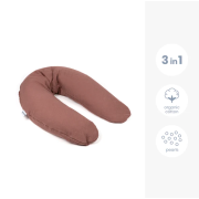 Doomoo - perna mare 3 in 1 comfy big tetra brick din bumbac organic: perna gravide, suport pentru hranire, suport pentru bebe bbb35001025