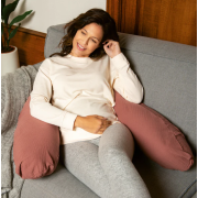 Doomoo - perna mare 3 in 1 comfy big tetra brick din bumbac organic: perna gravide, suport pentru hranire, suport pentru bebe bbb35001025