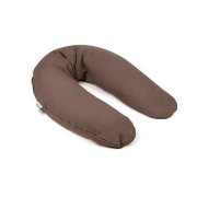 Doomoo - perna mare 3 in 1 comfy big tetra chocolate din bumbac organic: perna gravide, suport pentru hranire, suport pentru bebe bbb35001028