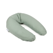 Doomoo - perna mare 3 in 1 comfy big tetra green din bumbac organic: perna gravide, suport pentru hranire, suport pentru bebe bbb35001024